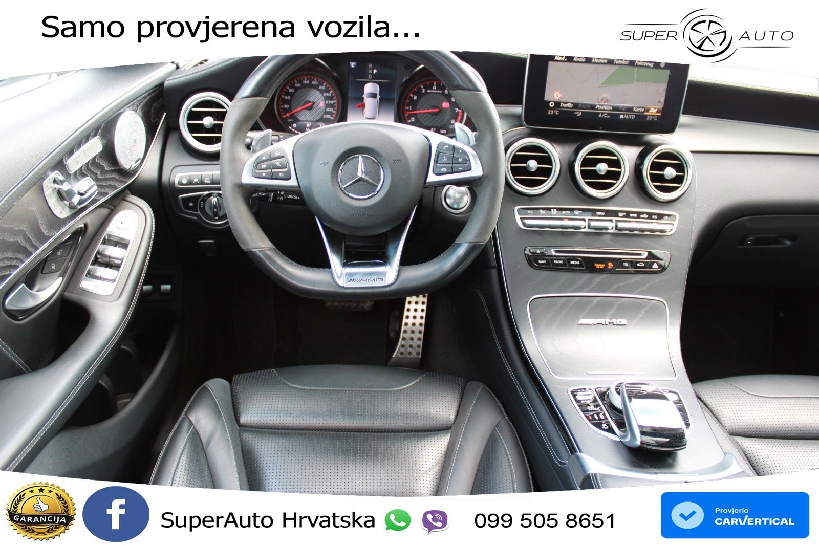 Mercedes AMG GLC 63 S V8 (510 KS) 4MATIC+ MCT ZRAČNI+ACC+GR SJED+KAM+PANO