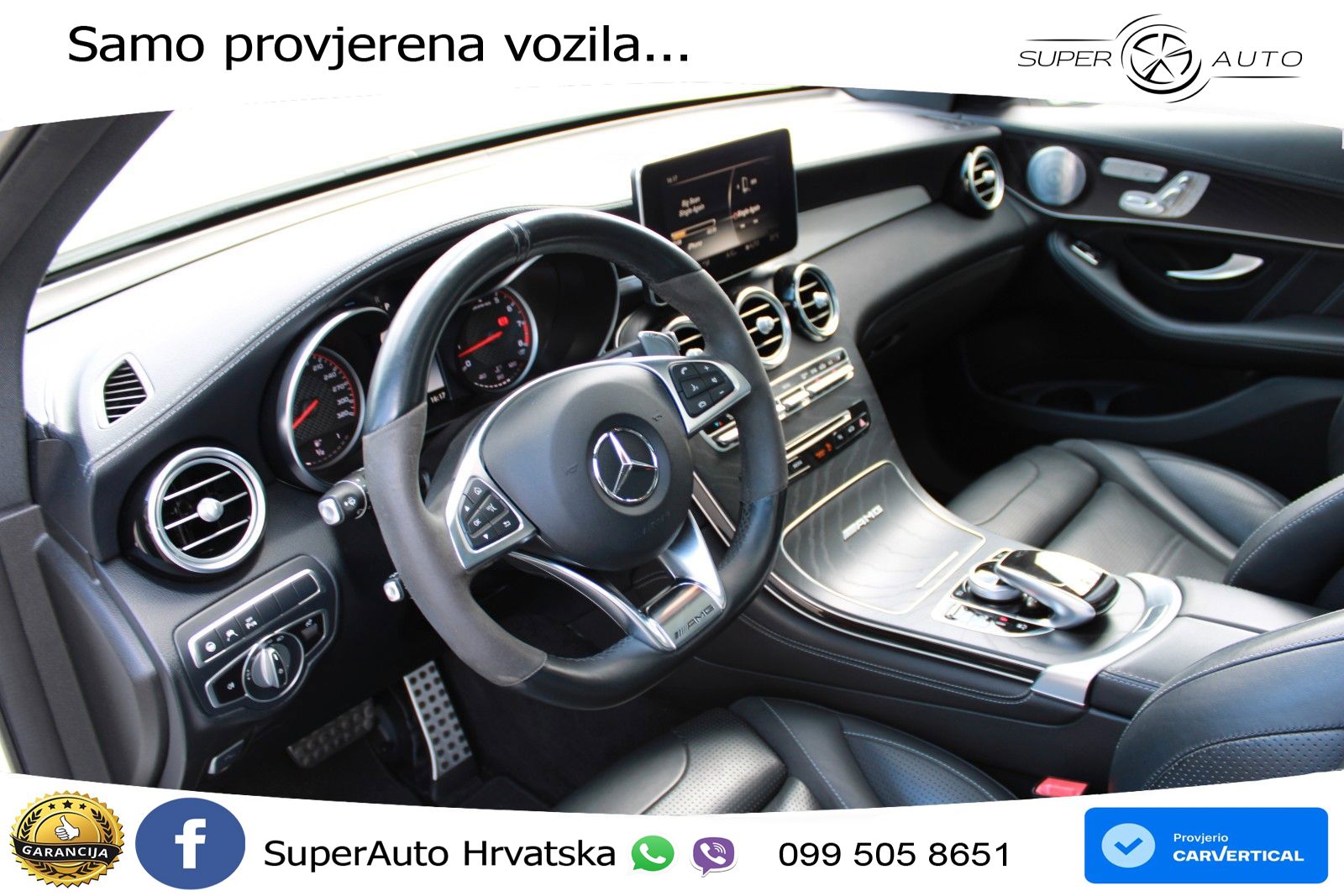 Mercedes AMG GLC 63 S V8 (510 KS) 4MATIC+ MCT ZRAČNI+ACC+GR SJED+KAM+PANO
