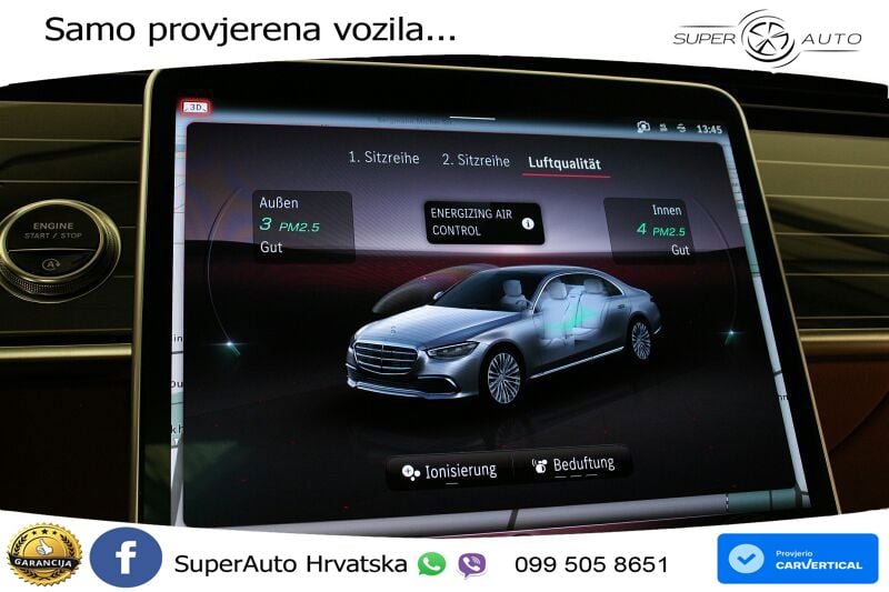 Mercedes S 450 (381 KS) EQ Boost 4MATIC 9G-TRONIC AMG ZRAČNI+ACC+GR SJED+KAM+PANO