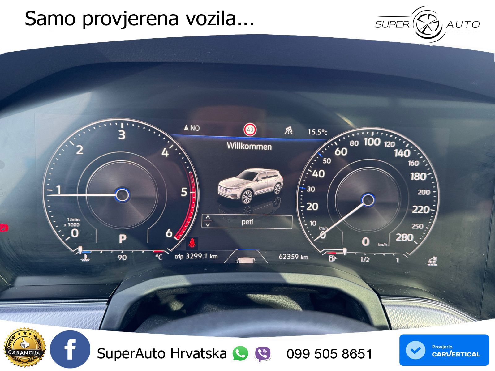 Volkswagen Touareg 3.0 V6 TDI (286 KS) 4MOTION Tiptronic R-Line ZRAČNI+ACC+GR SJED+KAM+PANO