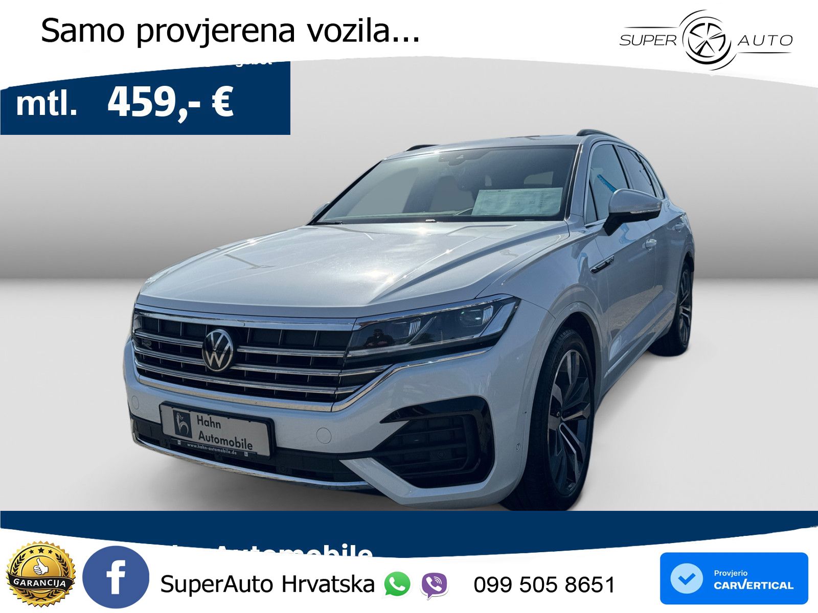 Volkswagen Touareg 3.0 V6 TDI (286 KS) 4MOTION Tiptronic R-Line ZRAČNI+ACC+GR SJED+KAM+PANO