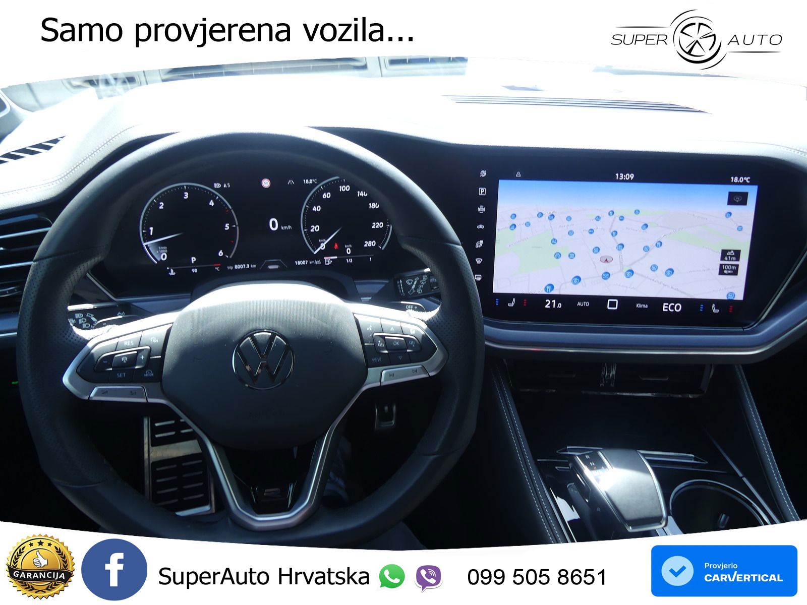 Volkswagen Touareg 3.0 V6 TDI (286 KS) 4MOTION Tiptronic ZRAČNI+ACC+GR SJED+KAM+PANO