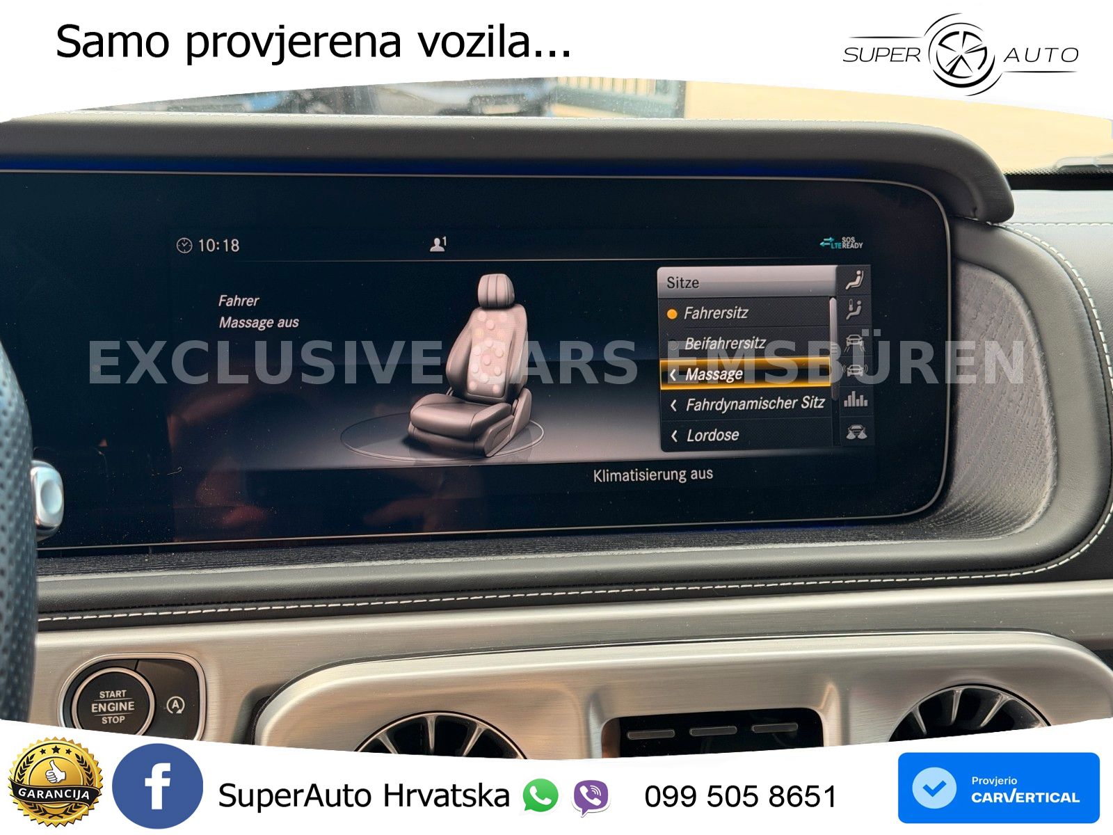 Mercedes AMG G 63 Long V8 (585 KS) 4MATIC 9G-TRONIC AMG SPEEDSHIFT TCT Manufaktur ZRAČNI+ACC+4xGR SJED+360