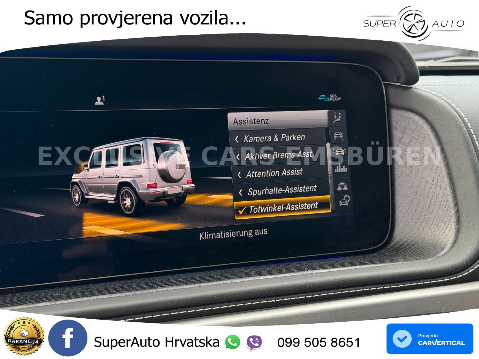 Mercedes AMG G 63 Long V8 (585 KS) 4MATIC 9G-TRONIC AMG SPEEDSHIFT TCT Manufaktur ZRAČNI+ACC+4xGR SJED+360
