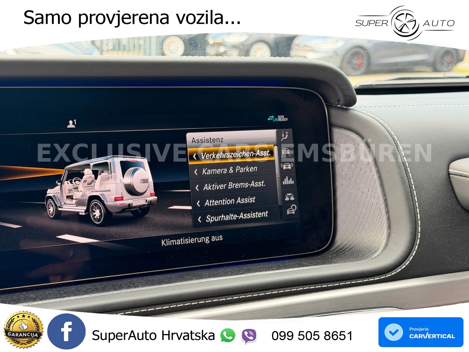 Mercedes AMG G 63 Long V8 (585 KS) 4MATIC 9G-TRONIC AMG SPEEDSHIFT TCT Manufaktur ZRAČNI+ACC+4xGR SJED+360