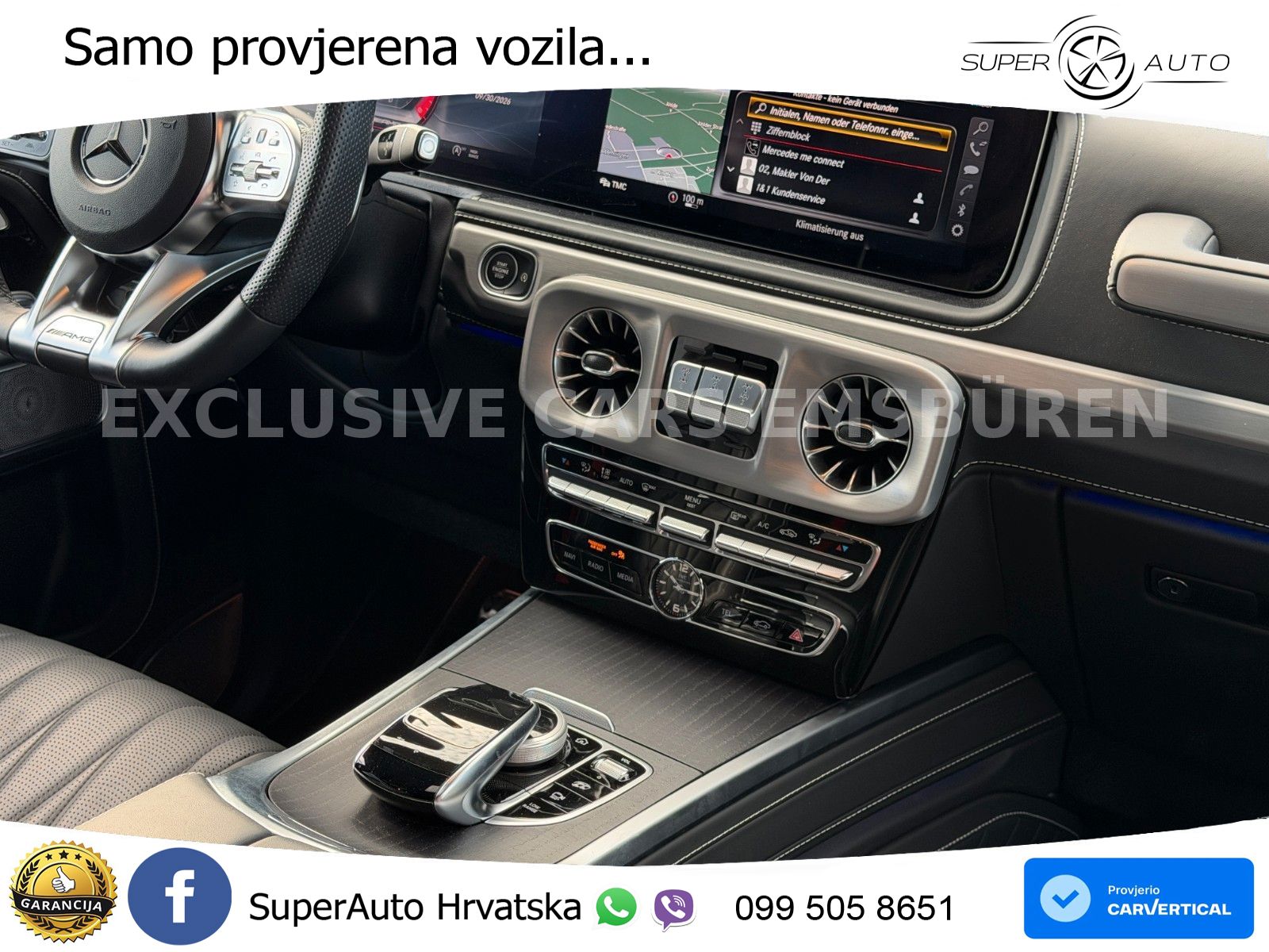 Mercedes AMG G 63 Long V8 (585 KS) 4MATIC 9G-TRONIC AMG SPEEDSHIFT TCT Manufaktur ZRAČNI+ACC+4xGR SJED+360