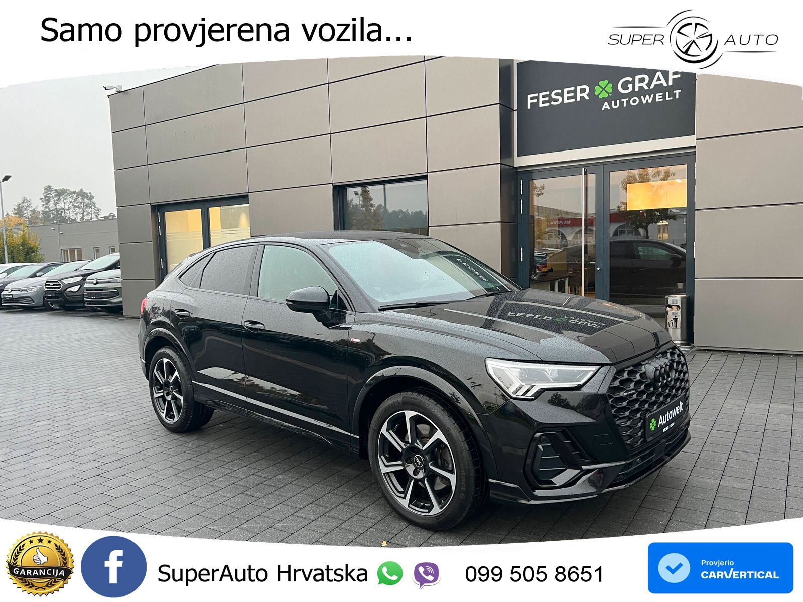 Audi Q3 Sportback 40 TFSI (190 KS) quattro S tronic S line LED+GR SJED+ACC