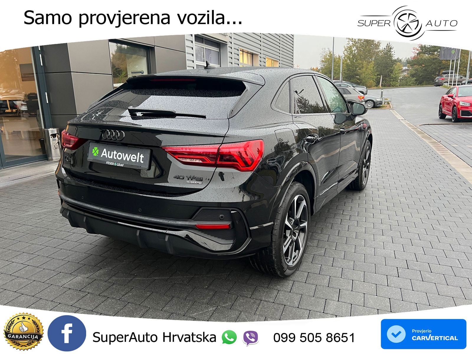 Audi Q3 Sportback 40 TFSI (190 KS) quattro S tronic S line LED+GR SJED+ACC