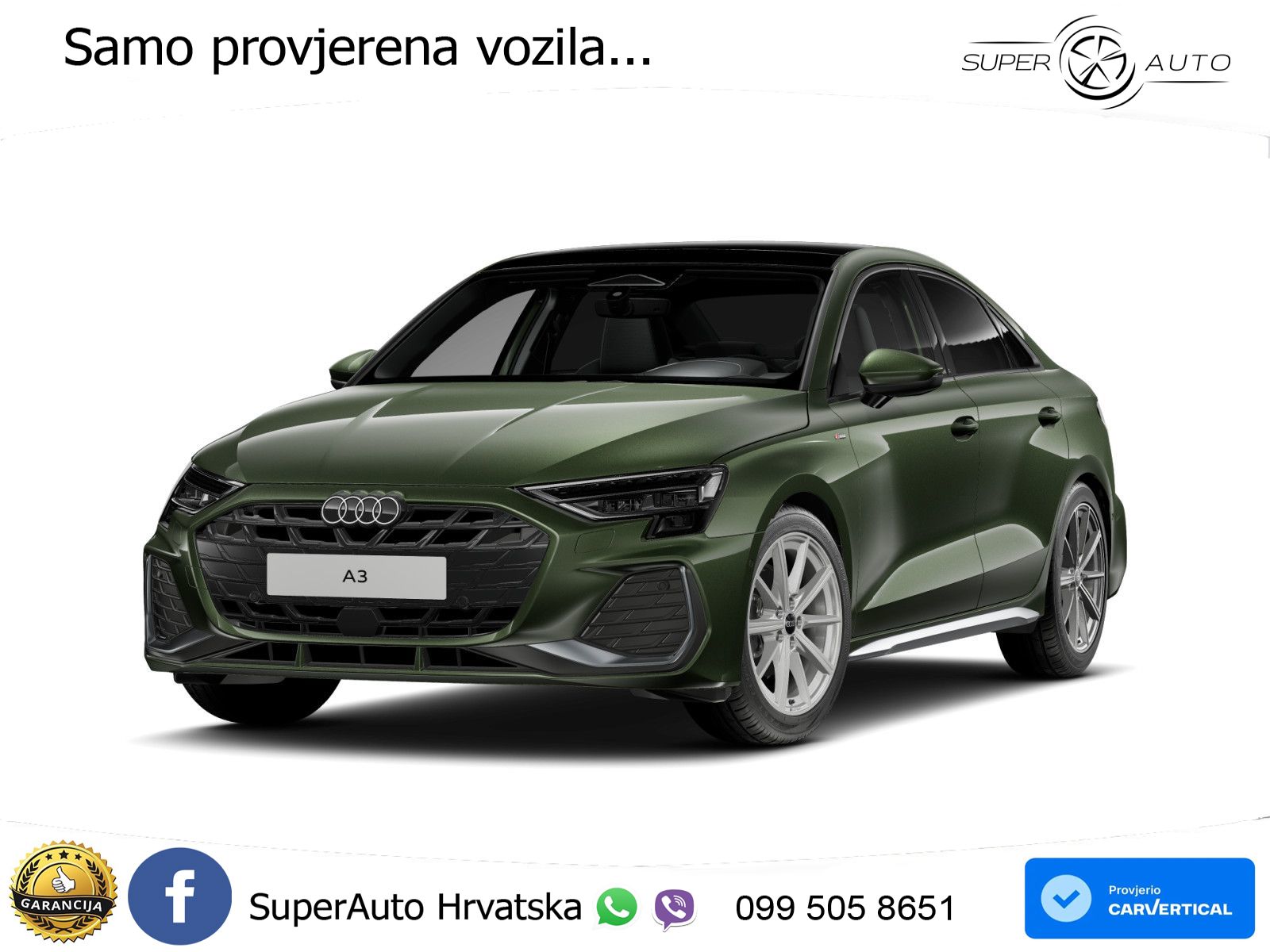 Audi A3 Limuzina 35 TFSI (150 KS) S line LED+GR SJED+ACC