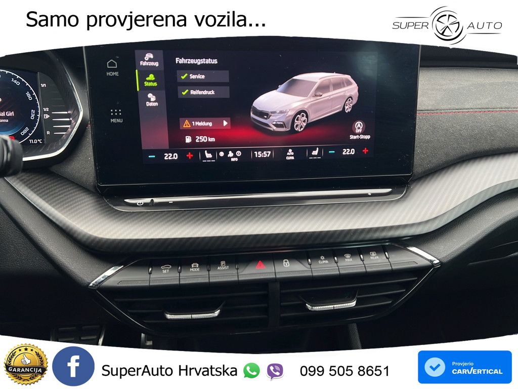 Škoda Octavia Combi RS 2.0 TSI (245 KS) DSG LED+GR SJED+ACC