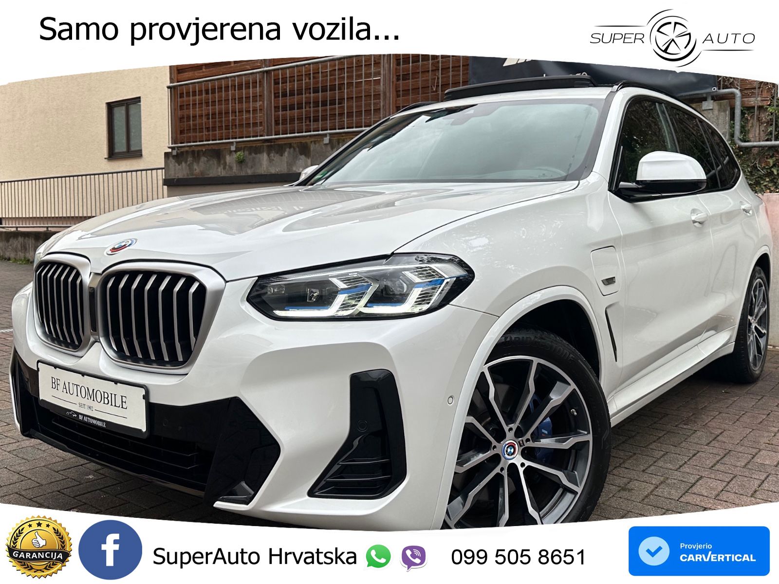 BMW X3 30e xDrive Steptronic M Sport ZRAČNI+ACC+GR SJED+KAM+PANO