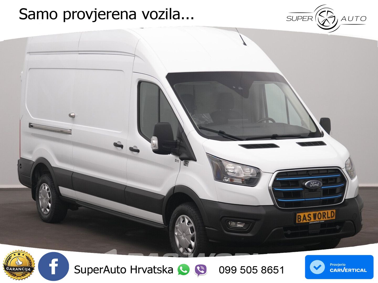 Ford e-Transit 184pk Elektrisch 68kWh 317KM WLTP L3H3 184 KS