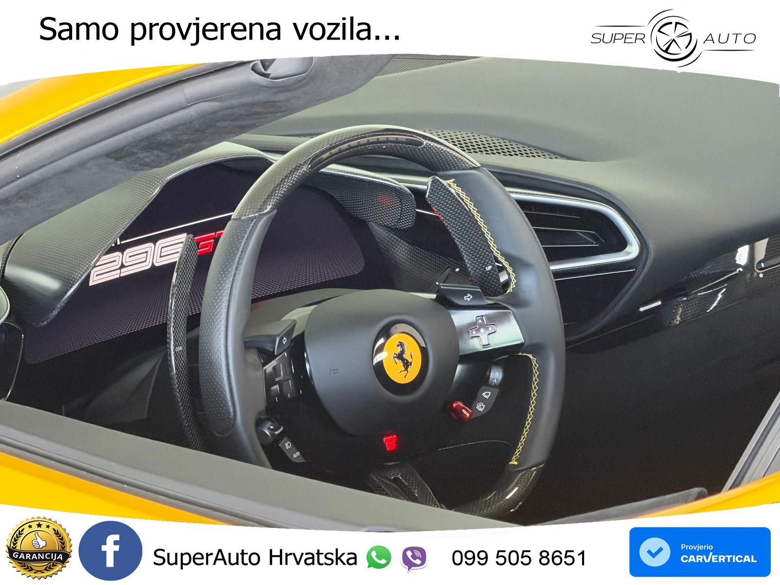 Ferrari 296 GTS 3.0 V6 (830 KS) F1 DCT LED+GR SJED+ACC