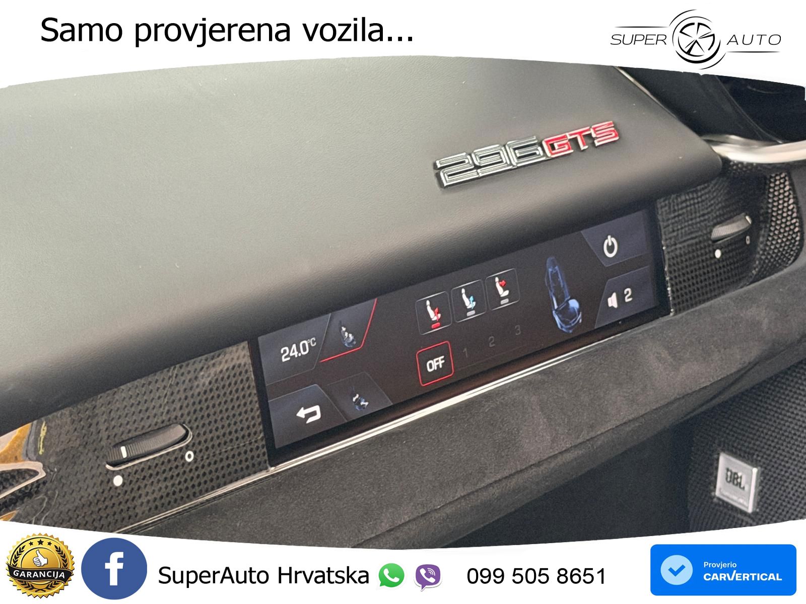 Ferrari 296 GTS 3.0 V6 (830 KS) F1 DCT LED+GR SJED+ACC