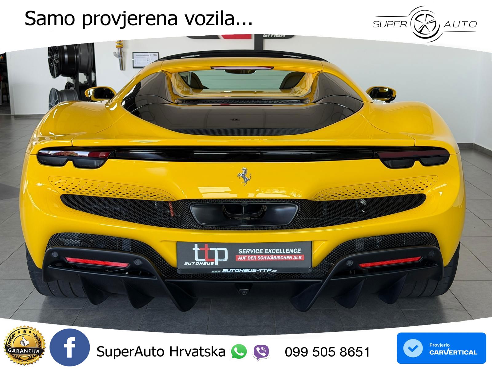 Ferrari 296 GTS 3.0 V6 (830 KS) F1 DCT LED+GR SJED+ACC