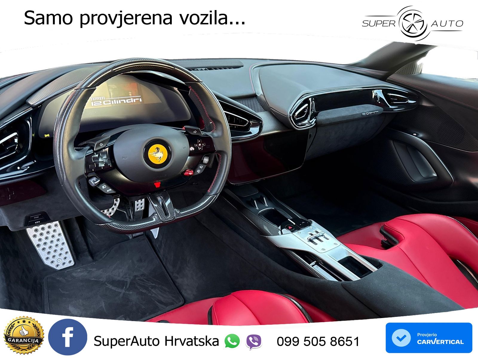 Ferrari 12Cilindri Spider 6.5 V12 (830 KS) F1 DCT LED+ACC