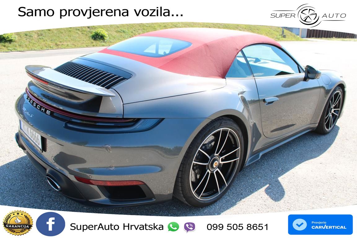 Porsche 911 Turbo S Cabriolet 3.8 (650 KS) PDK ZRAČNI+ACC+GR SJED+360
