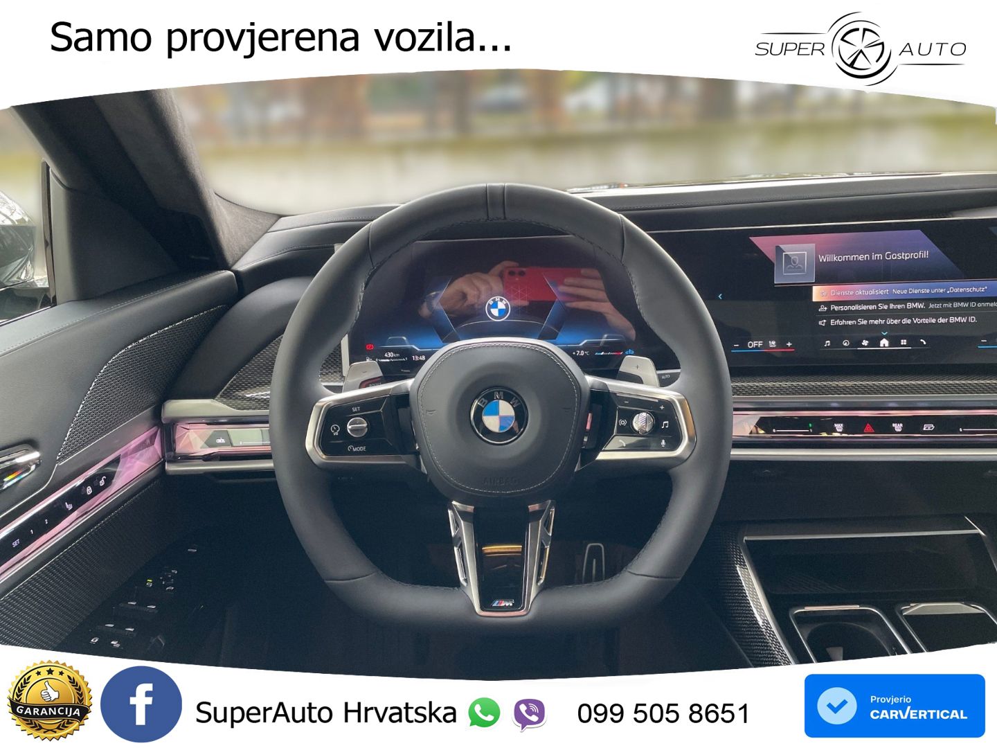 BMW 740d (299 KS) xDrive Steptronic M Sport ZRAČNI+ACC+4xGR SJED+KAM
