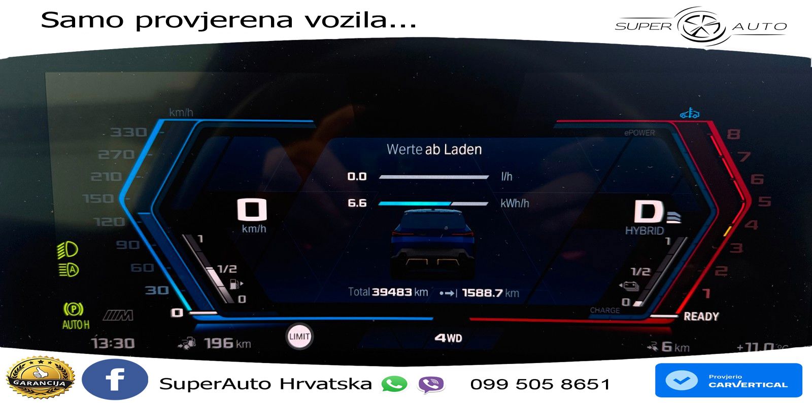 BMW XM 50e (476 KS) M xDrive M Steptronic LED+GR SJED+ACC