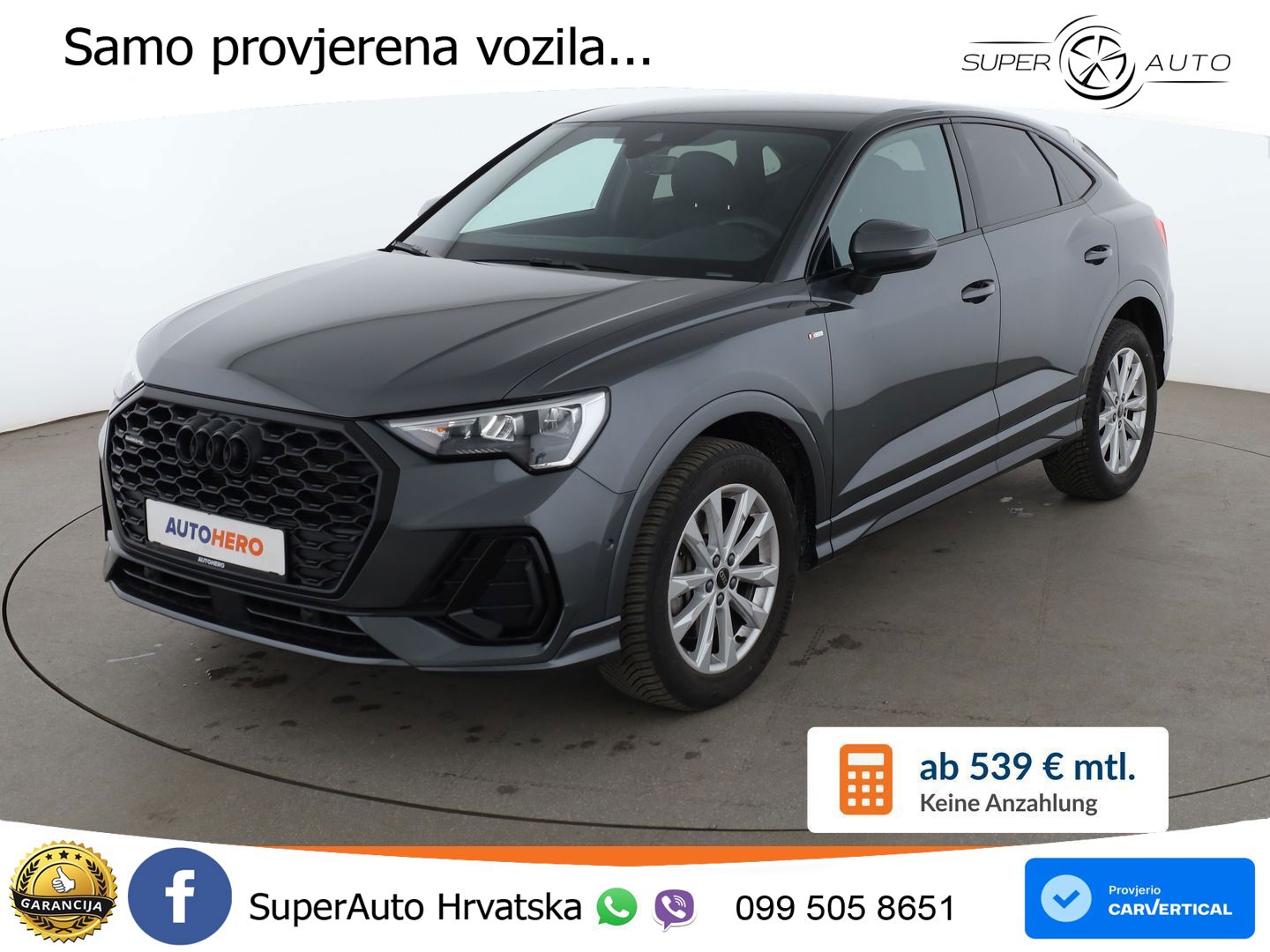 Audi Q3 II Sportback 45 TFSI (245 KS) quattro S tronic S line LED+GR SJED+ACC