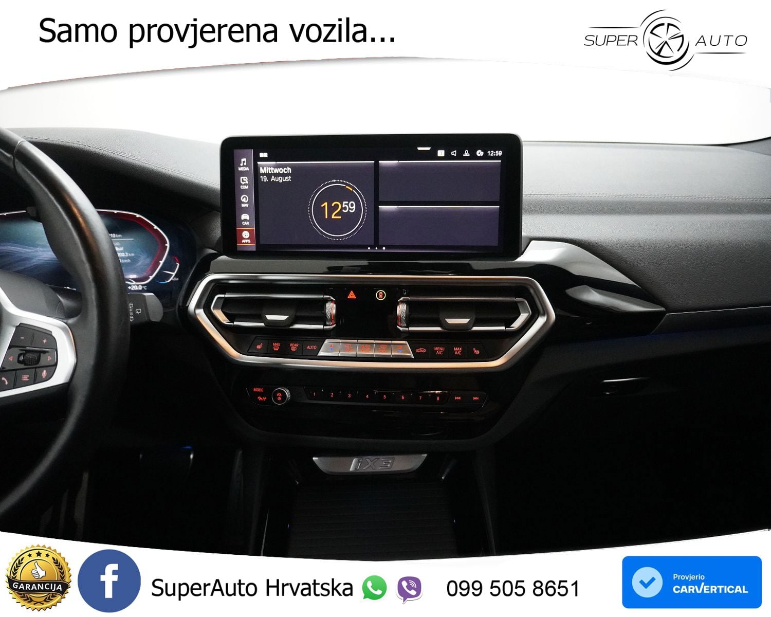BMW iX3 80 kWh (286 KS) M Sport LED+GR SJED+ACC