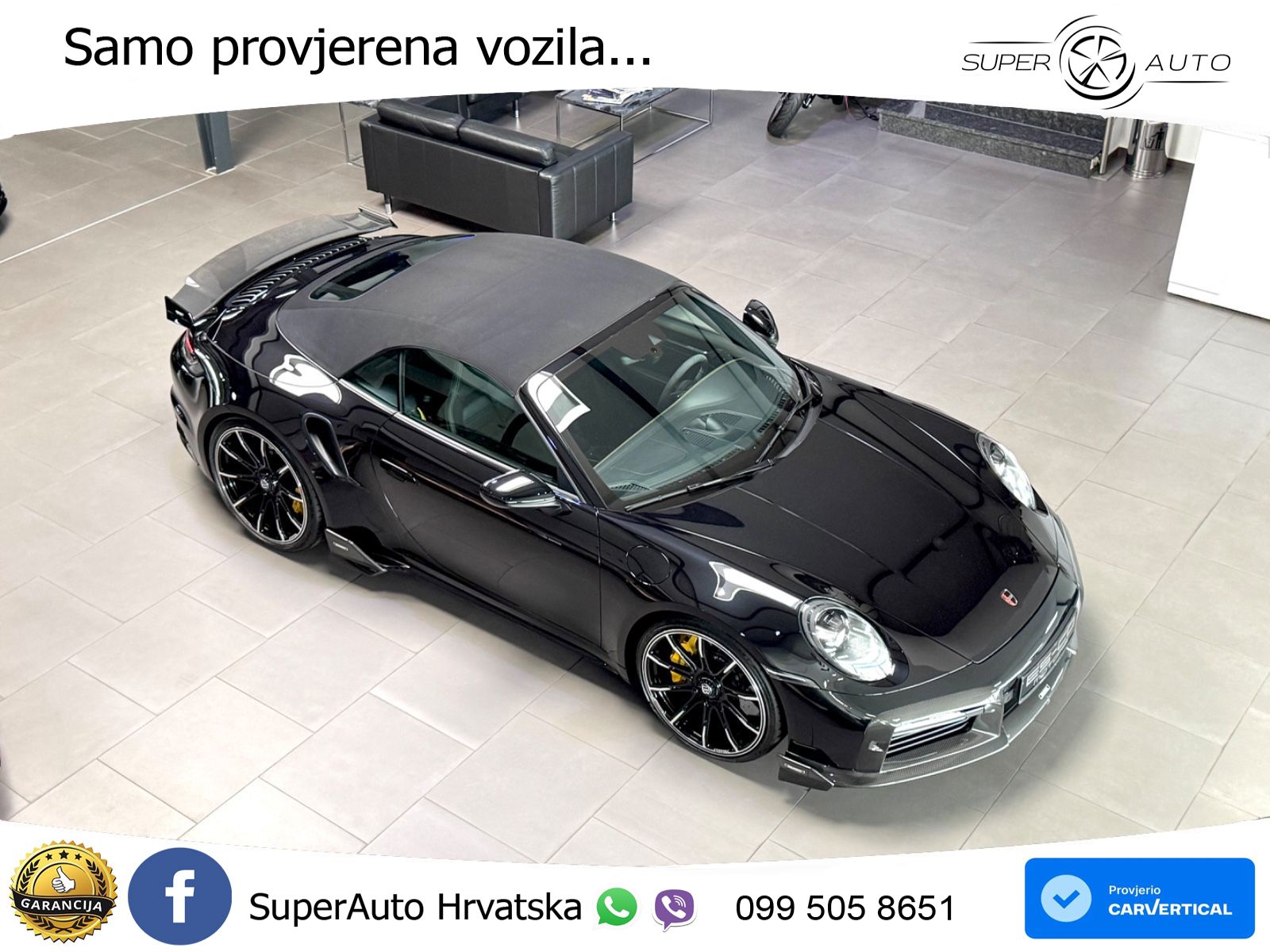 Porsche 911 Turbo S Cabriolet 3.8 (650 KS) PDK ZRAČNI+ACC+GR SJED+KAM