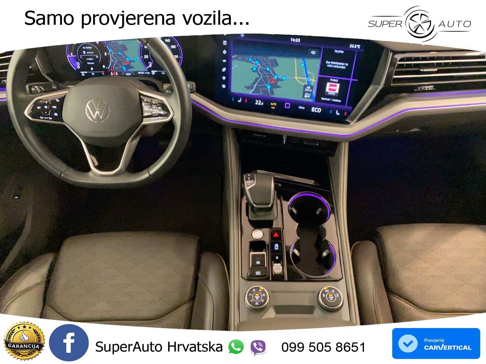 Volkswagen Touareg 3.0 V6 TDI (286 KS) 4MOTION Tiptronic ZRAČNI+ACC+GR SJED+KAM+PANO