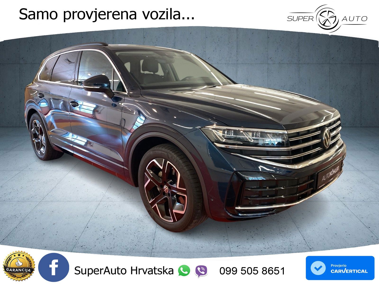 Volkswagen Touareg 3.0 V6 TDI (286 KS) 4MOTION Tiptronic ZRAČNI+ACC+GR SJED+KAM+PANO