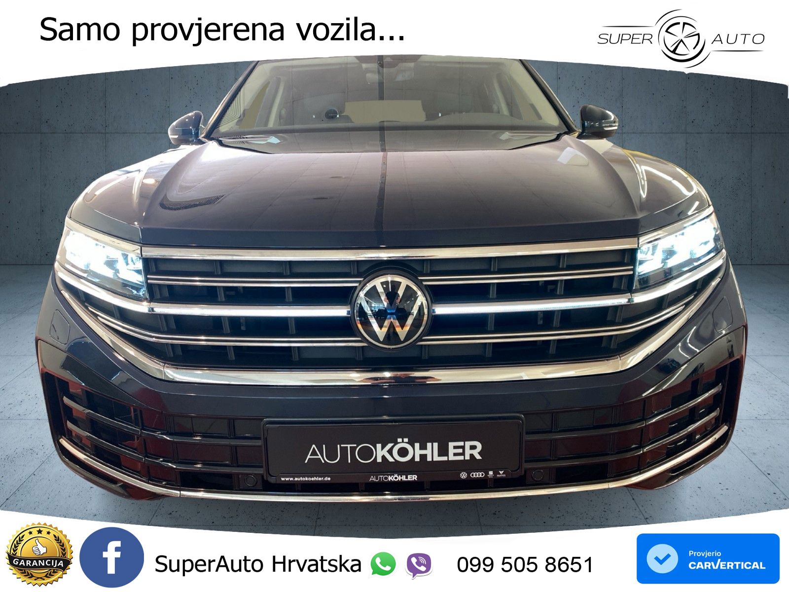 Volkswagen Touareg 3.0 V6 TDI (286 KS) 4MOTION Tiptronic ZRAČNI+ACC+GR SJED+KAM+PANO