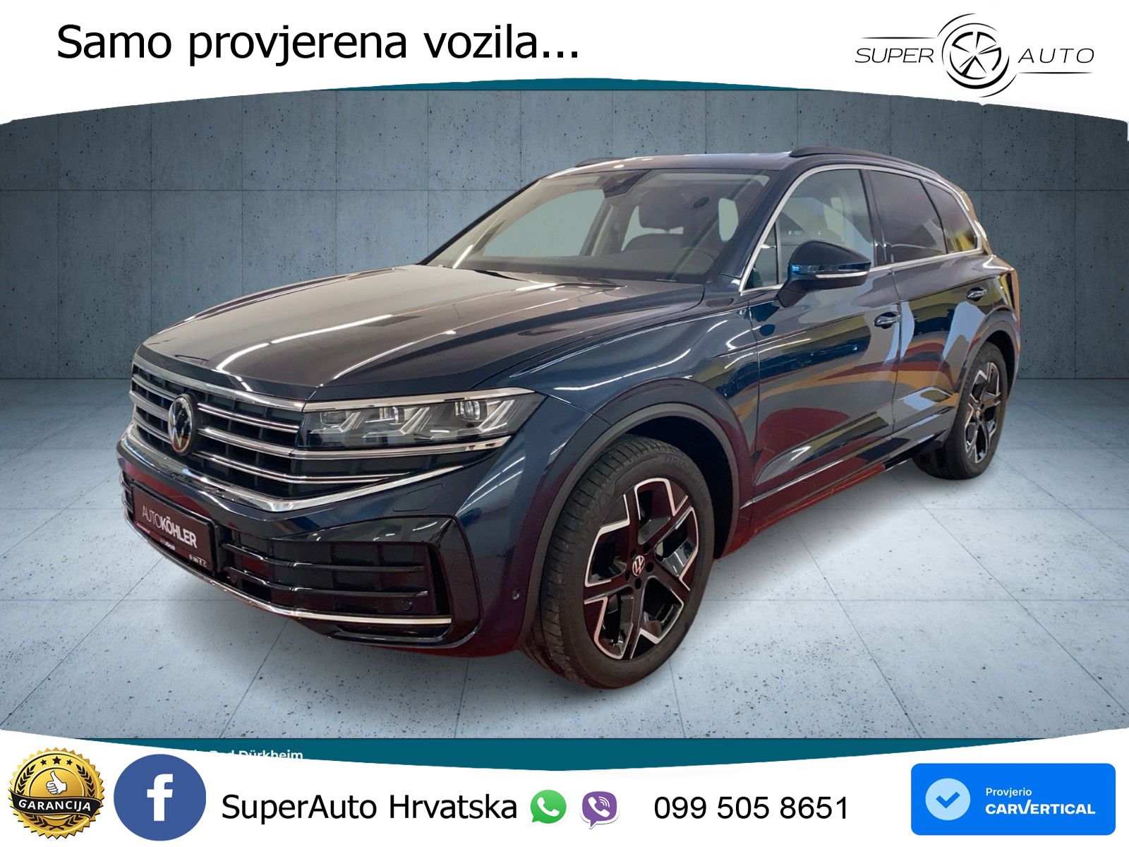 Volkswagen Touareg 3.0 V6 TDI (286 KS) 4MOTION Tiptronic ZRAČNI+ACC+GR SJED+KAM+PANO
