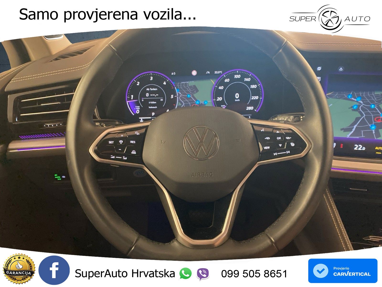Volkswagen Touareg 3.0 V6 TDI (286 KS) 4MOTION Tiptronic ZRAČNI+ACC+GR SJED+KAM+PANO