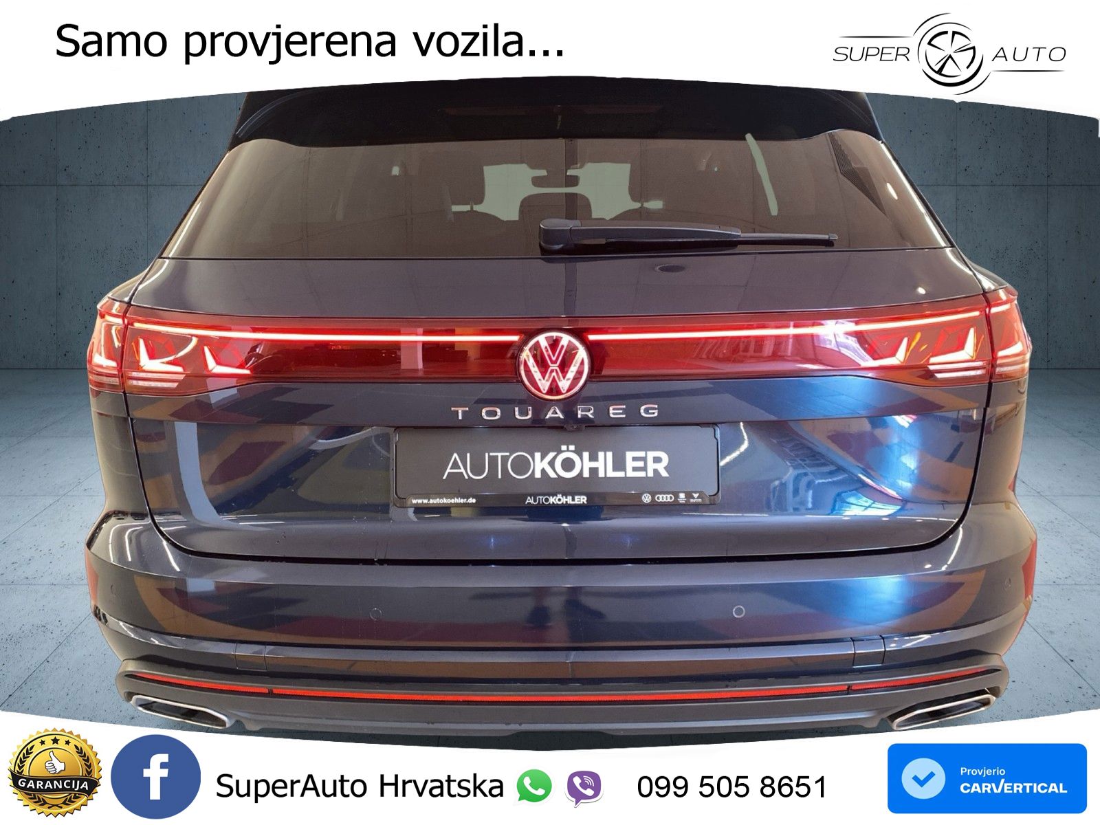 Volkswagen Touareg 3.0 V6 TDI (286 KS) 4MOTION Tiptronic ZRAČNI+ACC+GR SJED+KAM+PANO