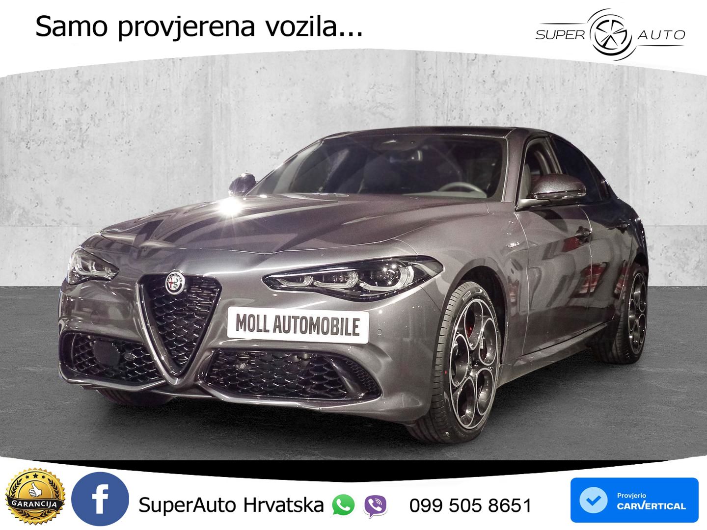 Alfa Romeo Giulia 2.0 Turbo (280 KS) Q4 Automatic LED+GR SJED+ACC