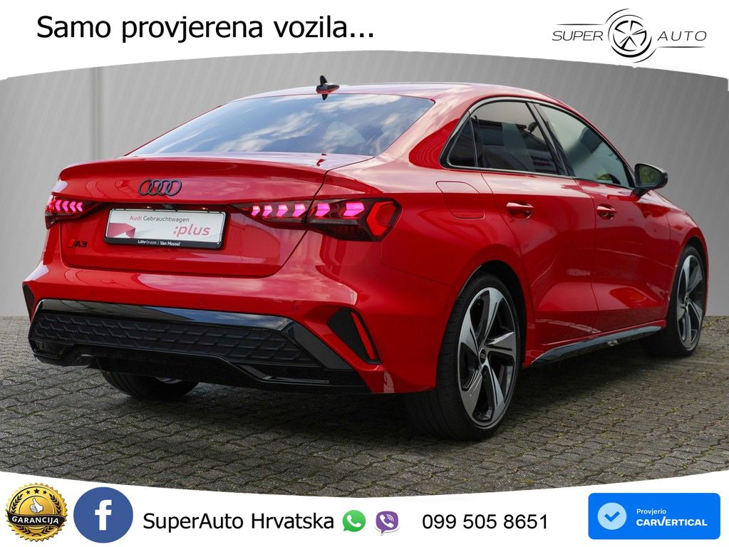 Audi A3 Limuzina 35 TFSI (150 KS) S tronic S line MATRIX+GR SJED+KAM