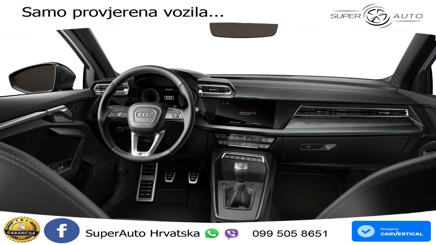 Audi A3 Limuzina 35 TFSI (150 KS) S line LED+GR SJED+ACC