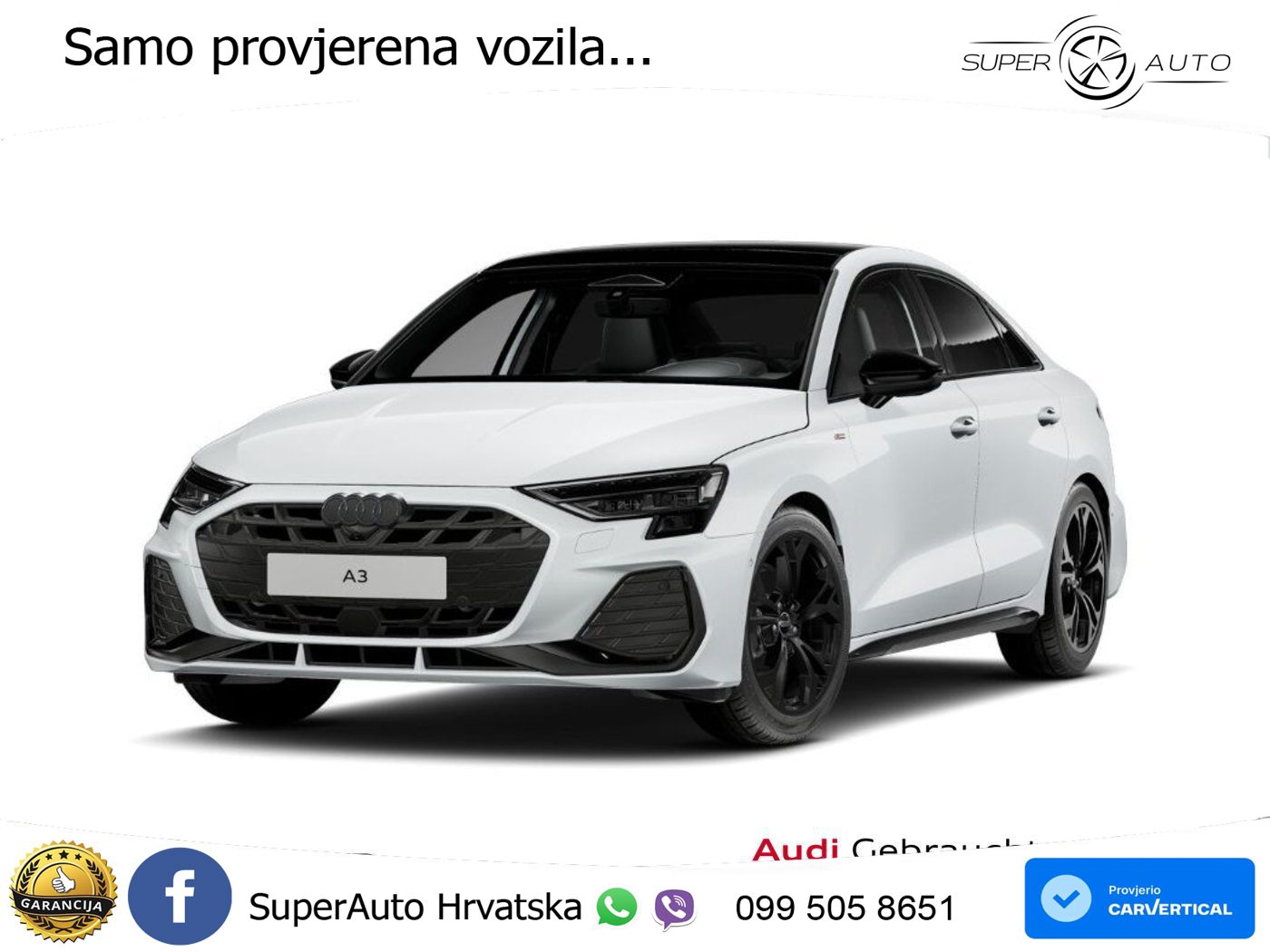 Audi A3 Limuzina 35 TFSI (150 KS) S line LED+GR SJED+ACC