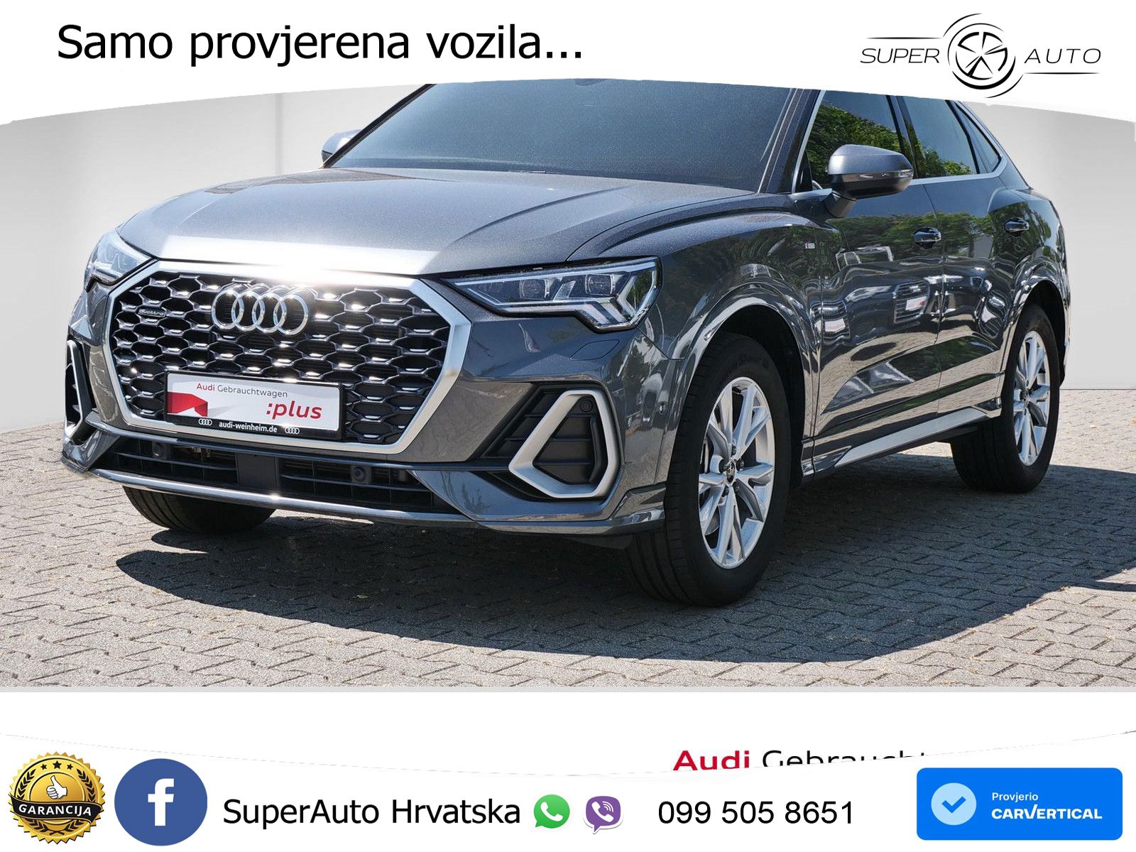 Audi Q3 II Sportback 45 TFSI (245 KS) quattro S tronic S line MATRIX+GR SJED+KAM