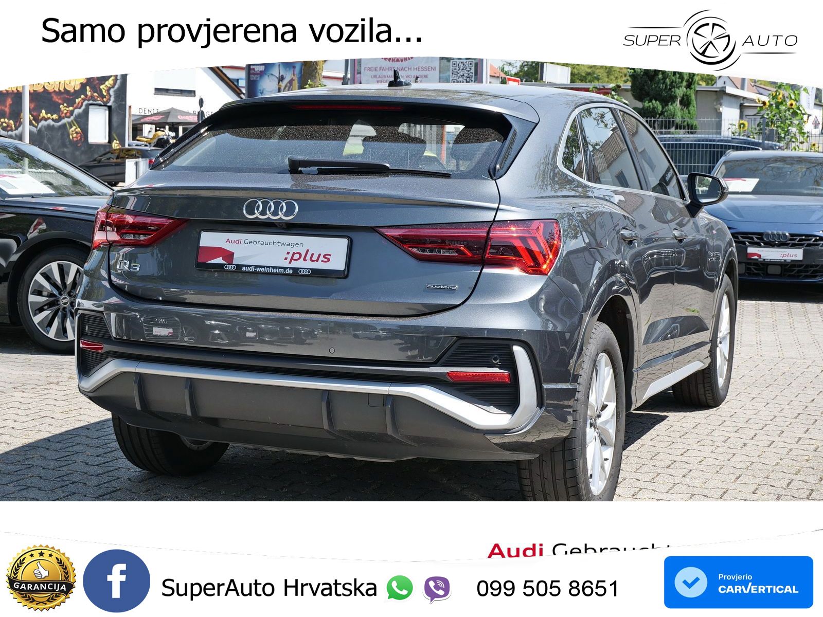 Audi Q3 II Sportback 45 TFSI (245 KS) quattro S tronic S line MATRIX+GR SJED+KAM