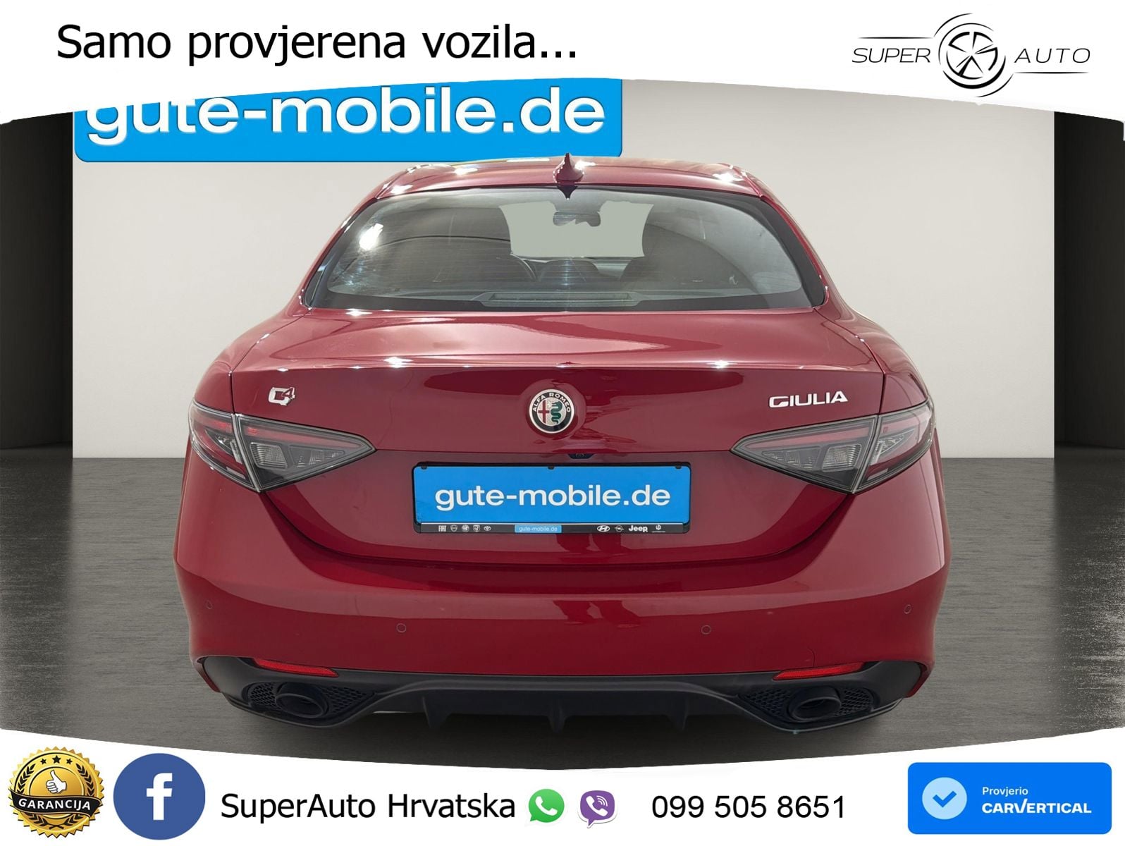 Alfa Romeo Giulia 2.0 Turbo (280 KS) Q4 Automatic LED+GR SJED+ACC