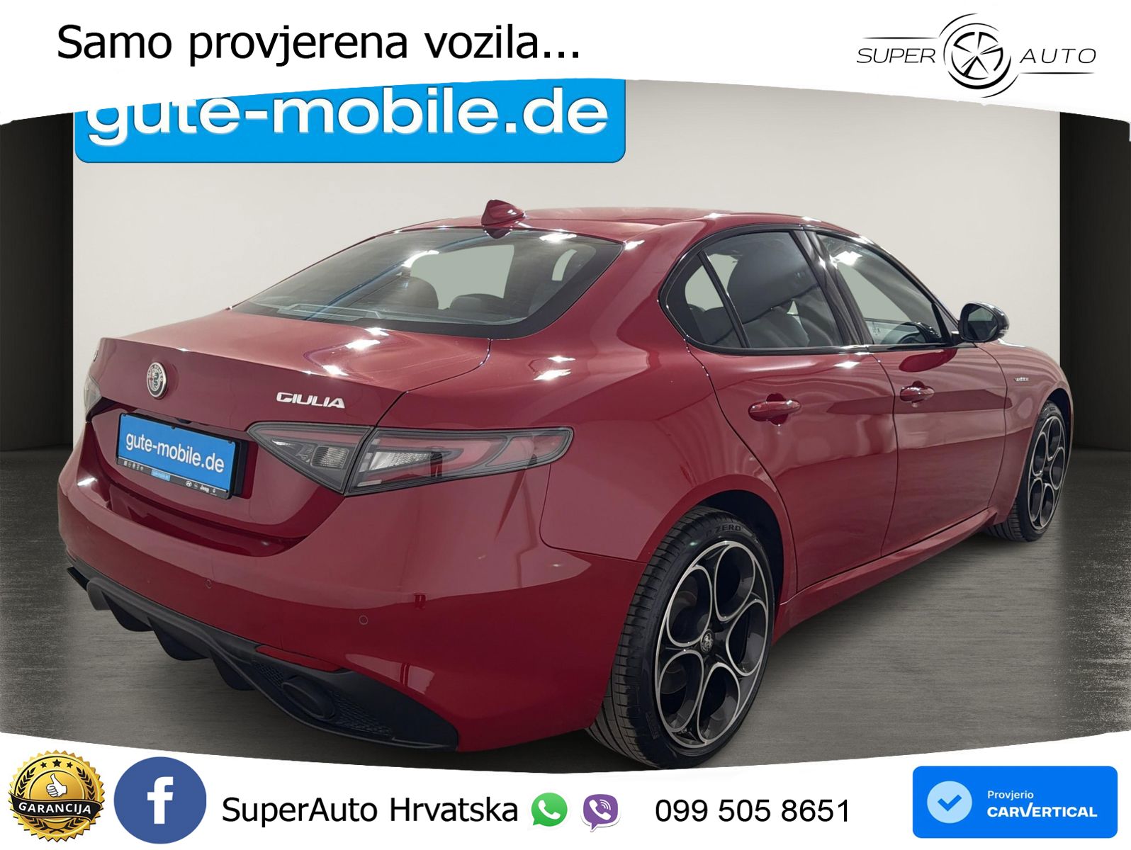Alfa Romeo Giulia 2.0 Turbo (280 KS) Q4 Automatic LED+GR SJED+ACC