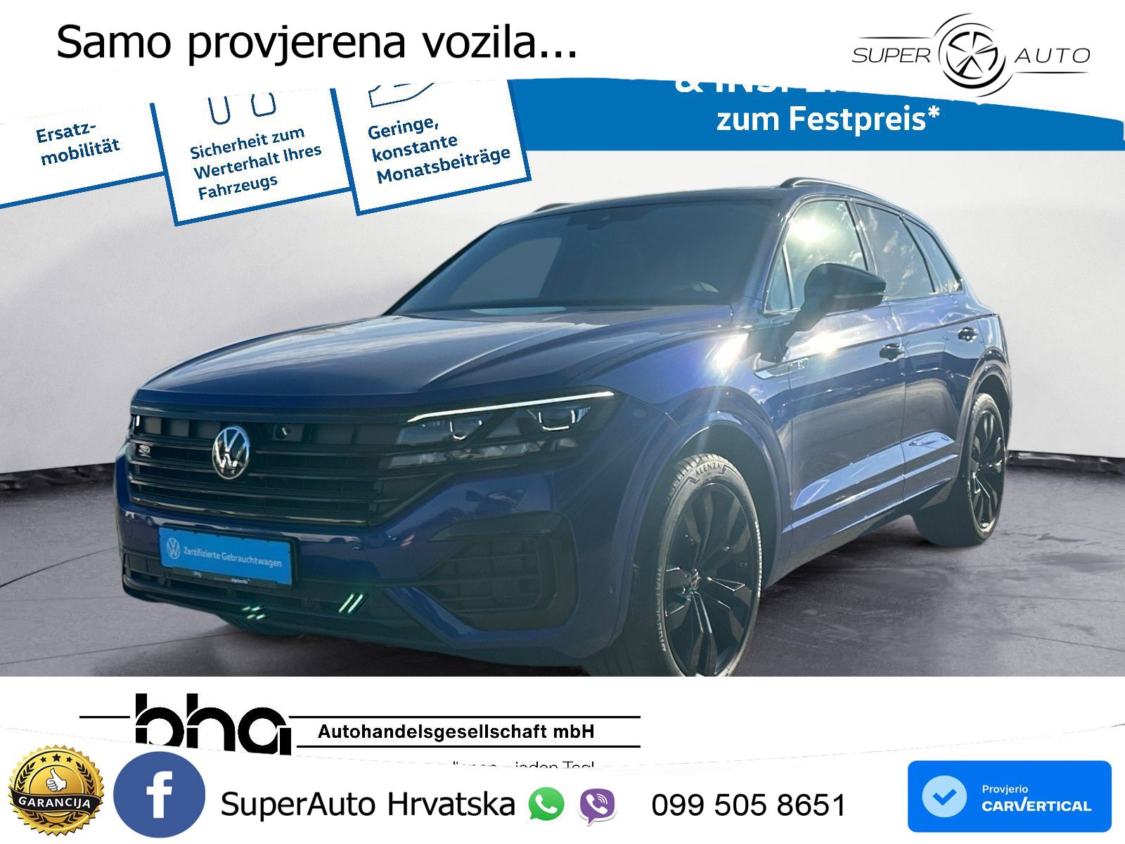 Volkswagen Touareg 3.0 V6 TDI (286 KS) 4MOTION Tiptronic R-Line ZRAČNI+ACC+GR SJED+KAM+PANO