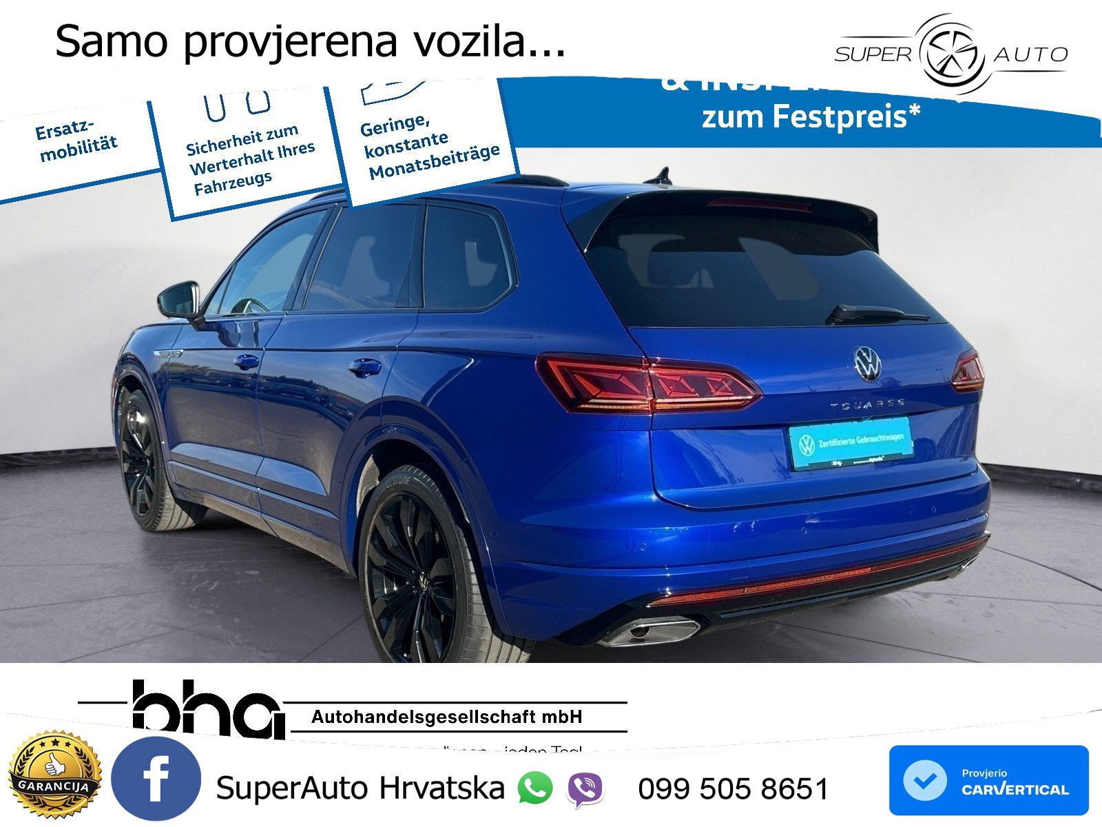 Volkswagen Touareg 3.0 V6 TDI (286 KS) 4MOTION Tiptronic R-Line ZRAČNI+ACC+GR SJED+KAM+PANO
