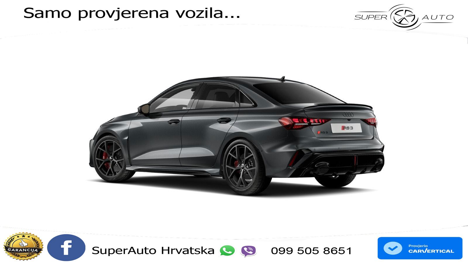 Audi RS3 Sedan 2.5 TFSI (400 KS) quattro S tronic MATRIX+GR SJED+KAM