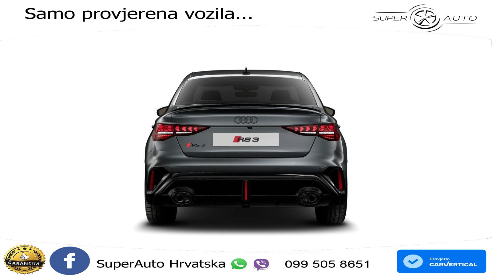 Audi RS3 Sedan 2.5 TFSI (400 KS) quattro S tronic MATRIX+GR SJED+KAM