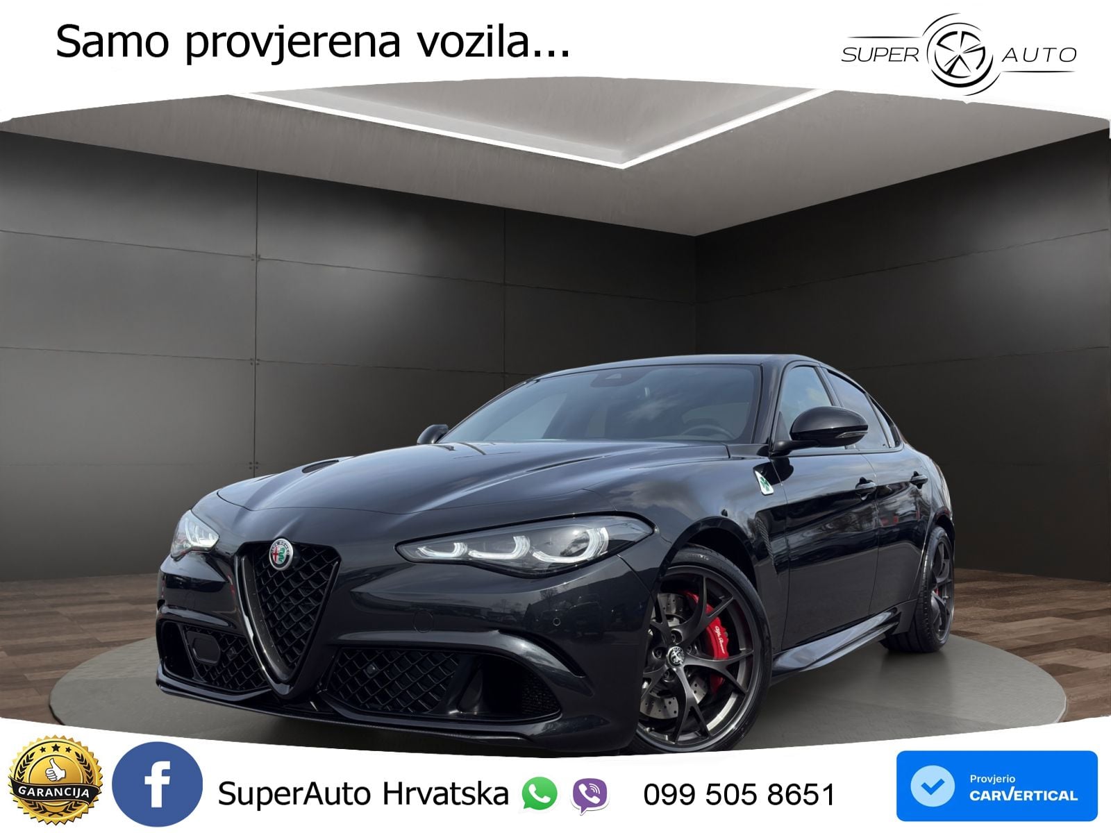 Alfa Romeo Giulia Quadrifoglio 2.9 V6 Bi-Turbo (520 KS) Automatic MATRIX+GR SJED+KAM