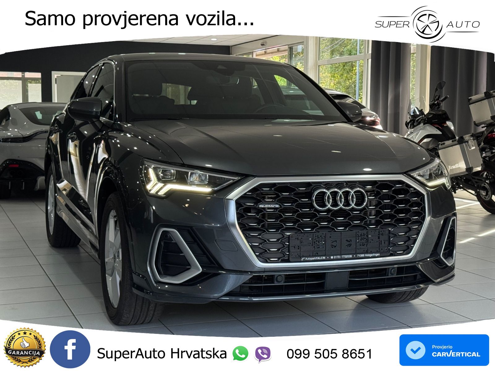 Audi Q3 II Sportback 45 TFSI (245 KS) quattro S tronic S line LED+GR SJED+ACC