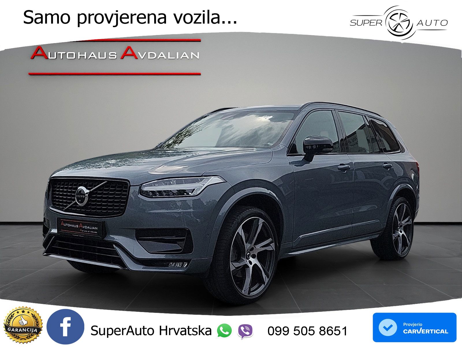Volvo XC90 2.0 B5 Diesel AWD Automatic ACC+HEAD+4xGR SJED+360+PANO