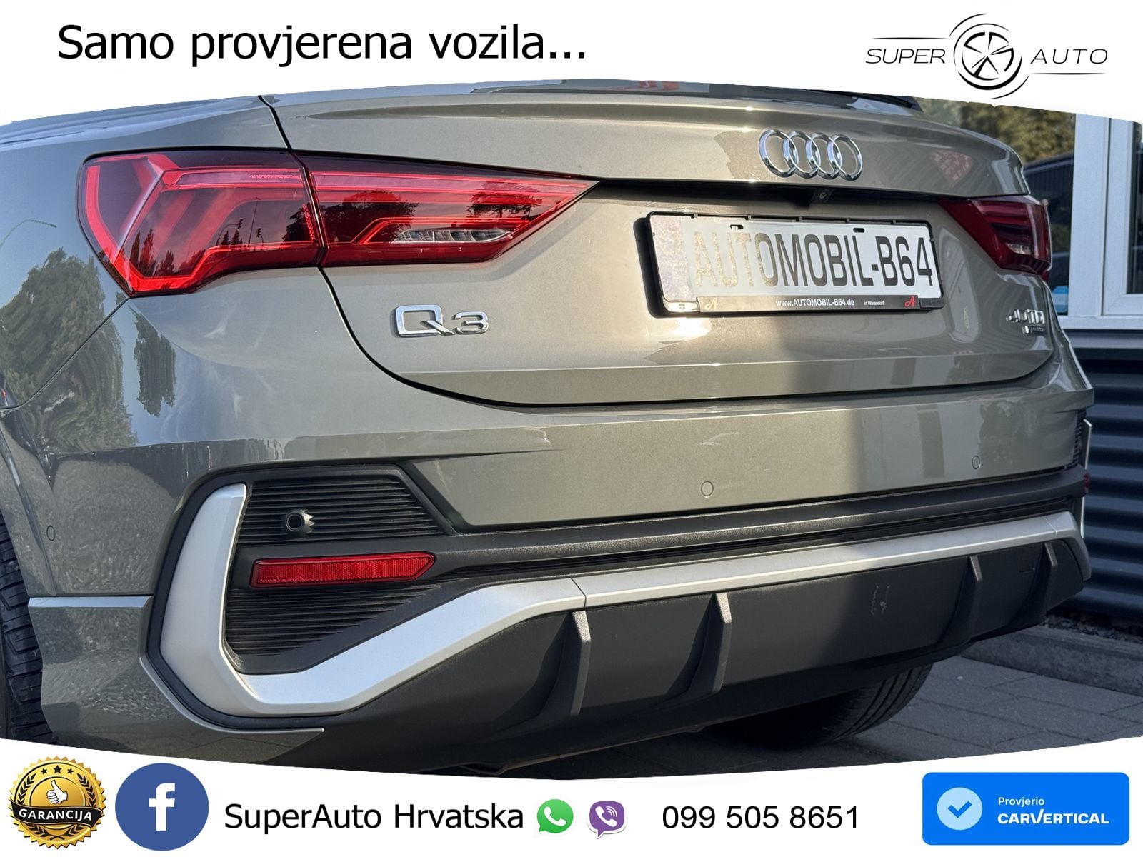 Audi Q3 Sportback 40 TDI (190 Hp) quattro S tronic LED+GR SJED+ACC