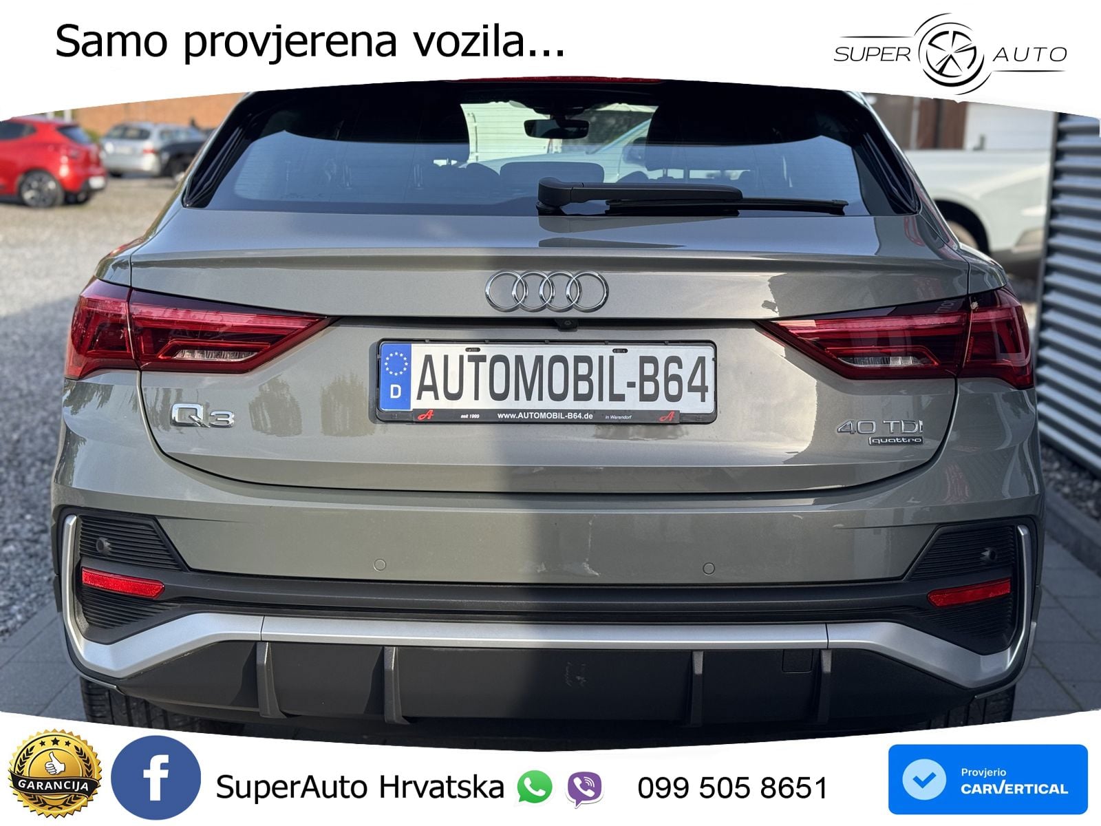 Audi Q3 Sportback 40 TDI (190 Hp) quattro S tronic LED+GR SJED+ACC