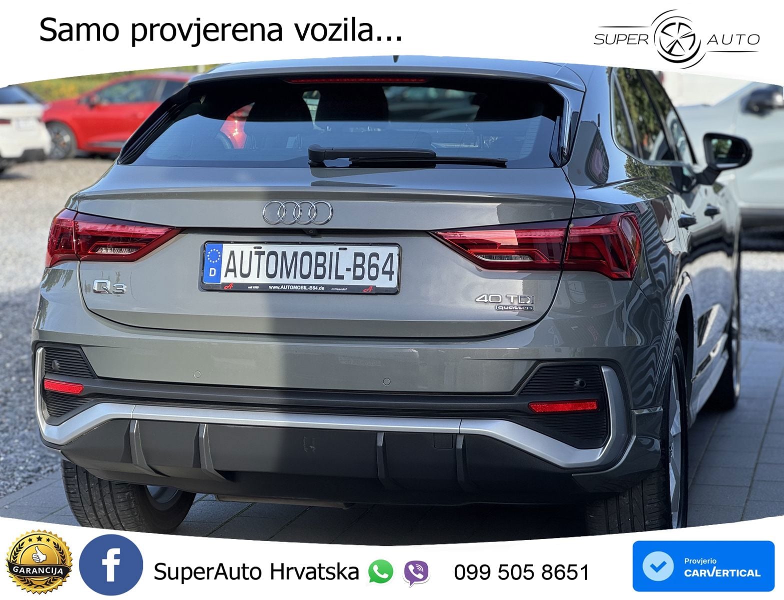 Audi Q3 Sportback 40 TDI (190 Hp) quattro S tronic LED+GR SJED+ACC
